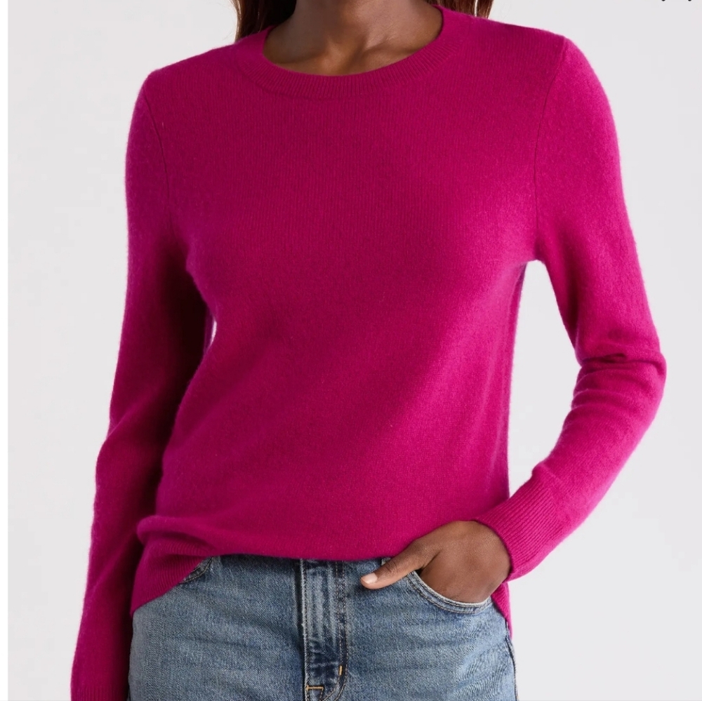 GAP 100% Cashmere Sweater – Fuchsia, Size Small